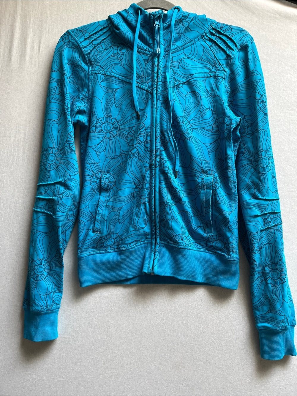 Lululemon Athletica Floral Print Full Zip Hoodie Jacket Sz XXL